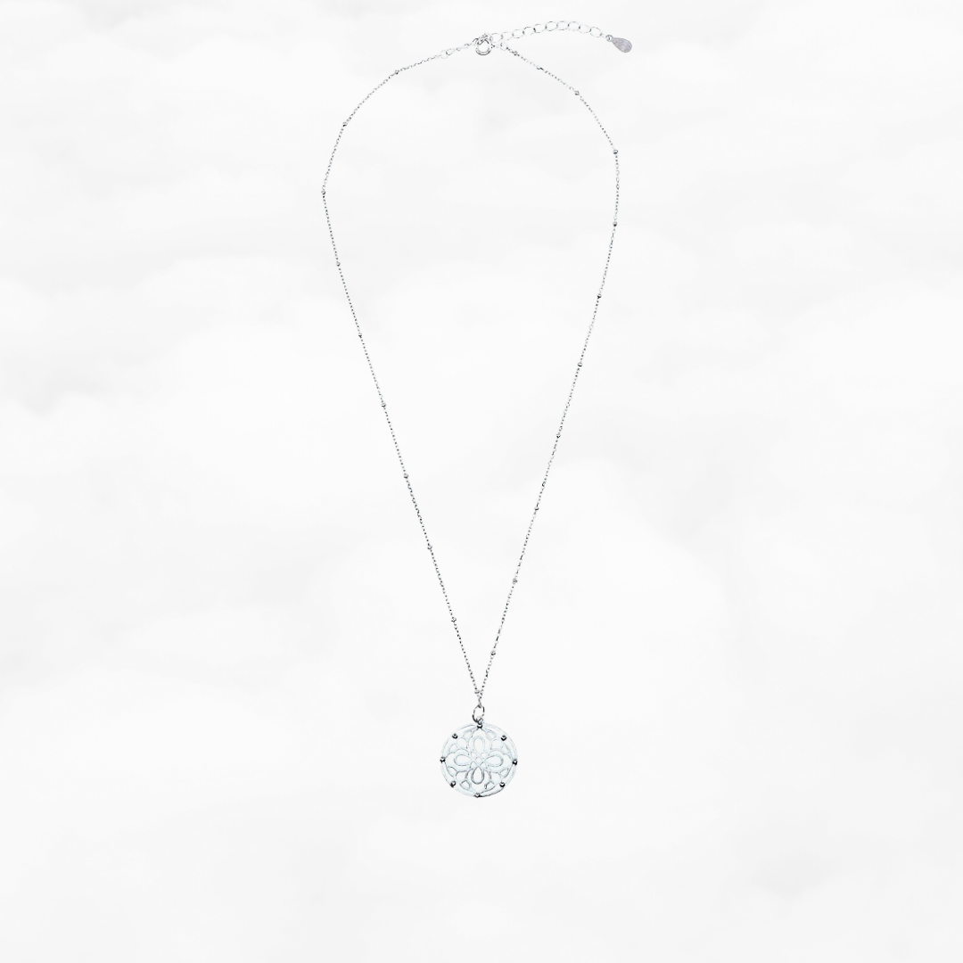 Auspicious Origin Medium Pendant Necklace Silver - Yun Boutique