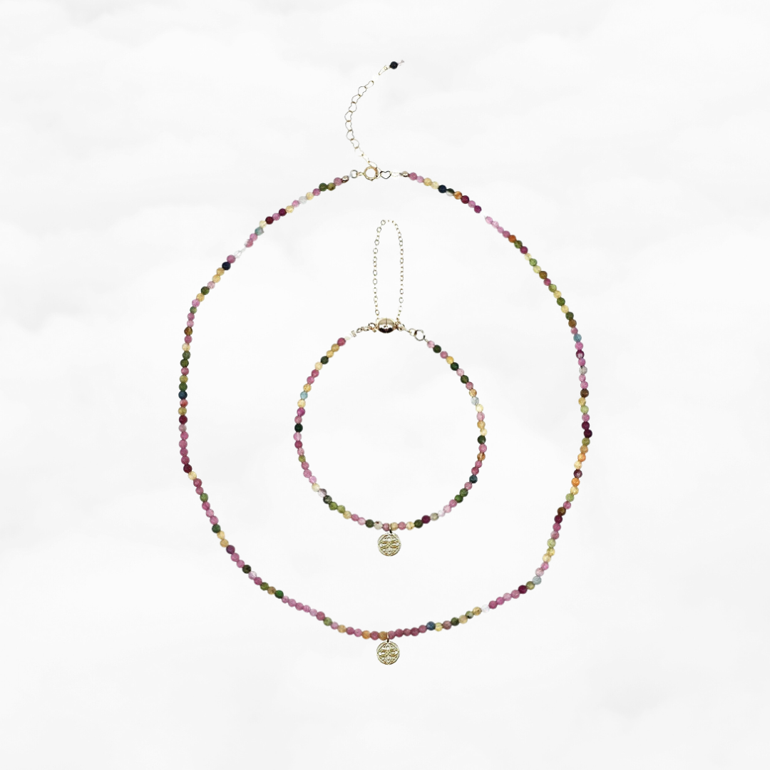 Auspicious Origin Tourmaline Necklace and Bracelet Set - Yun Boutique