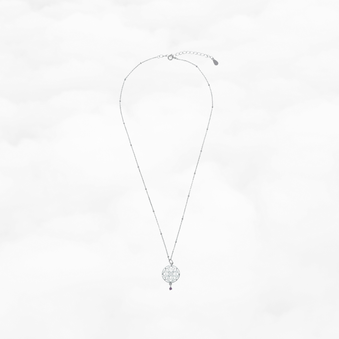 Auspicious Origin Small Pendant Necklace Silver - Yun Boutique