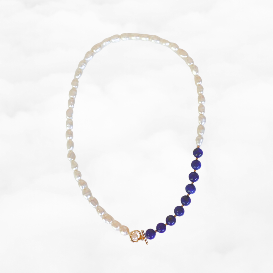 Lapis Pearl Necklace