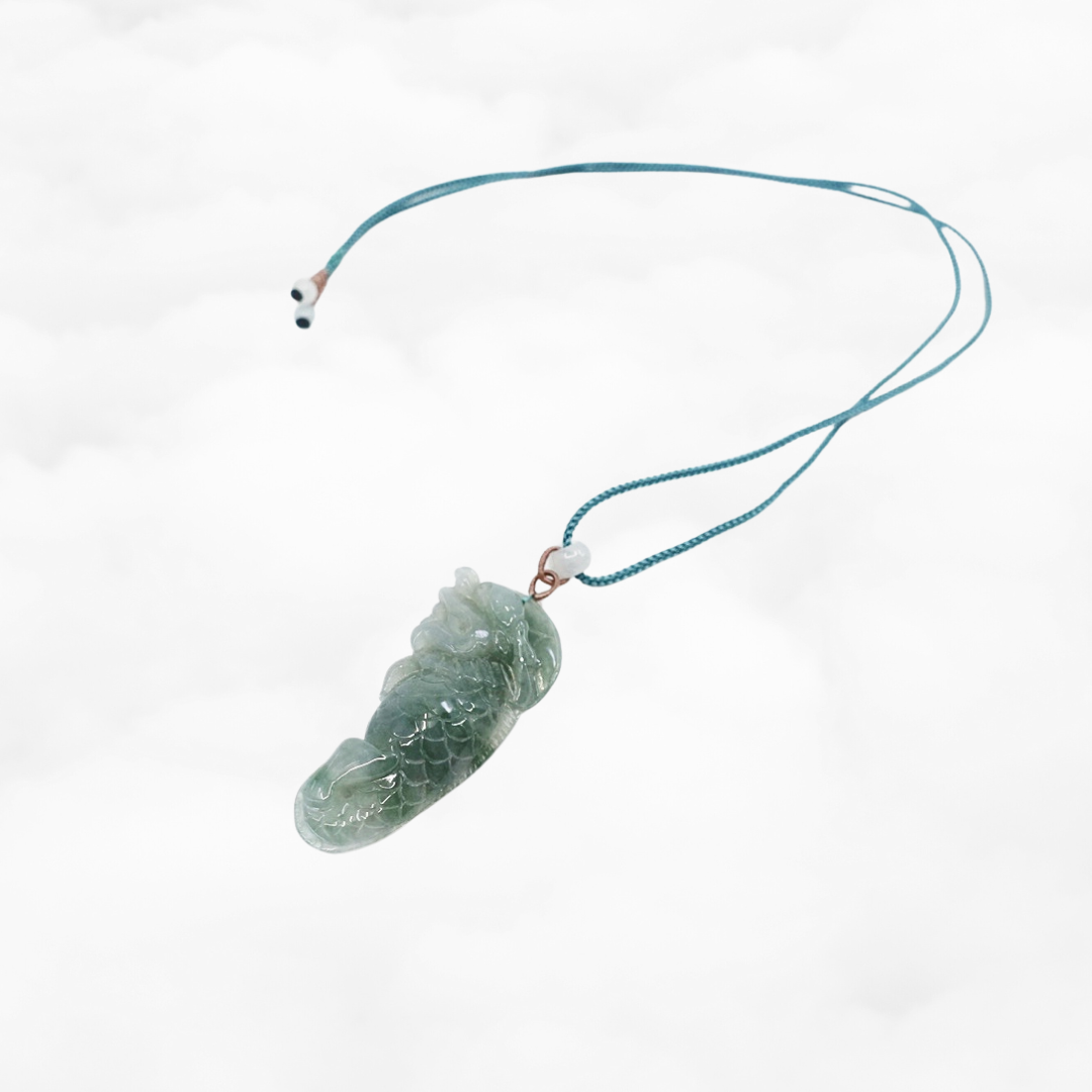 Fish Jadeite Pendant Necklace - Yun Boutique