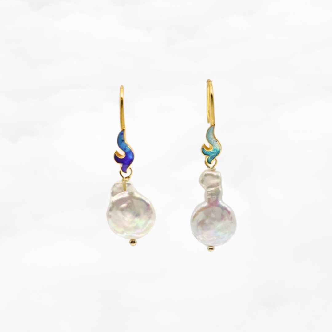 Flame Baroque Pearl Earrings - Yun Boutique