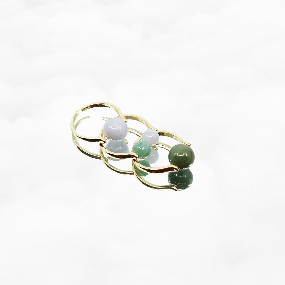 Jadeite Stack Rings - Yun Boutique