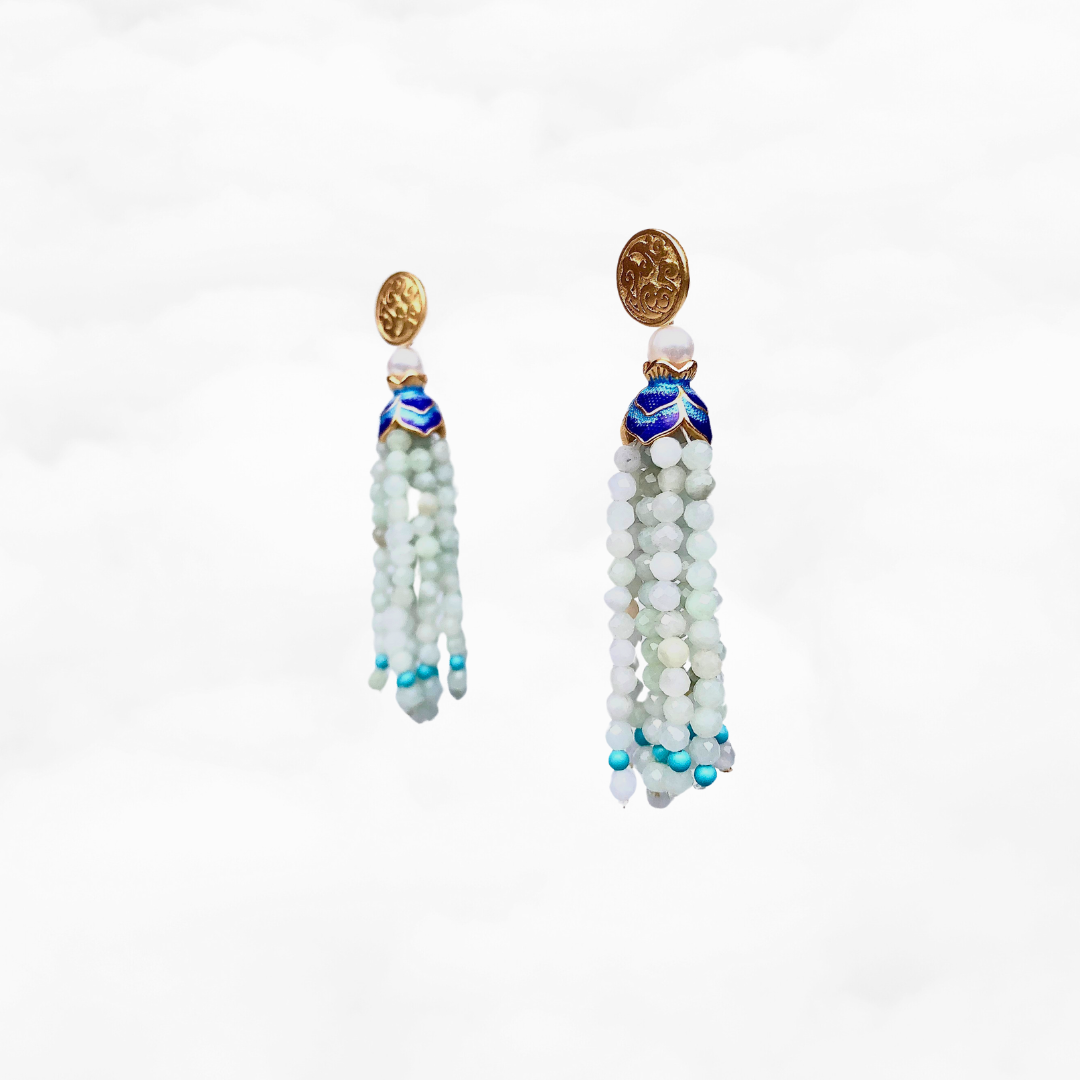 Vermeil Auspicious Clouds Studs - Yun Boutique