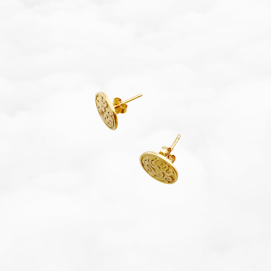 Vermeil Auspicious Clouds Studs - Yun Boutique