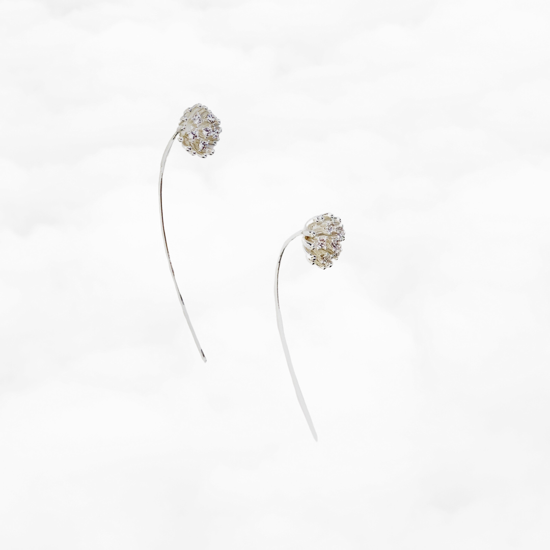 Dandelion Wire Thread Earrings - Yun Boutique