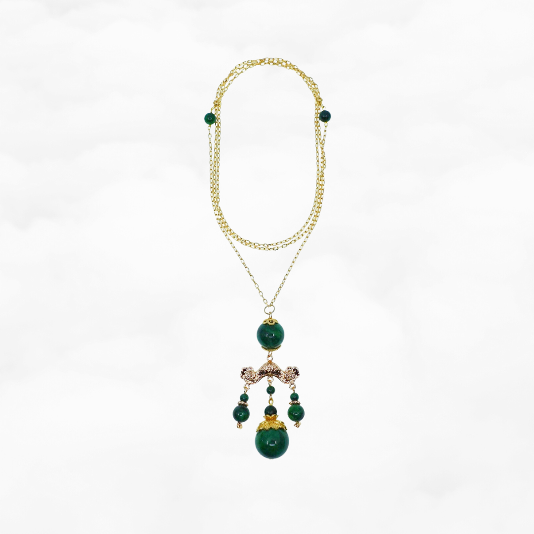 Elf Forest Long Tassel Necklace Gold - Yun Boutique