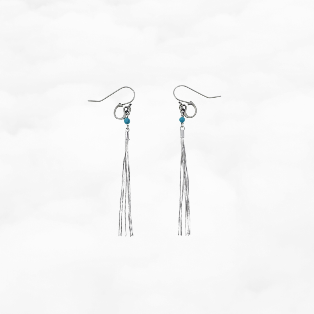 Phoenix Tassel Earrings in Sterling Silver - Yun Boutique