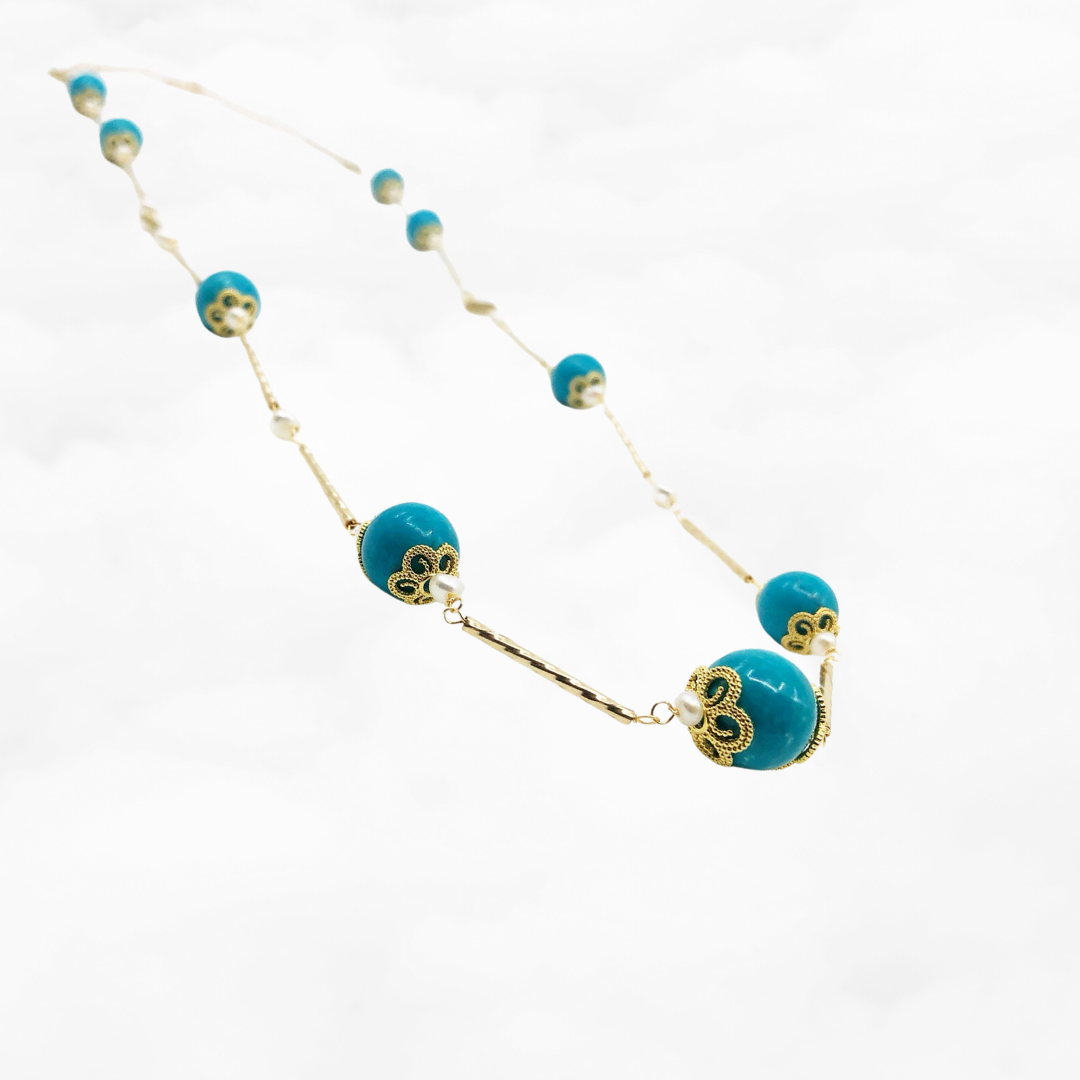 The Nine Turquoise Station Necklace - Yun Boutique