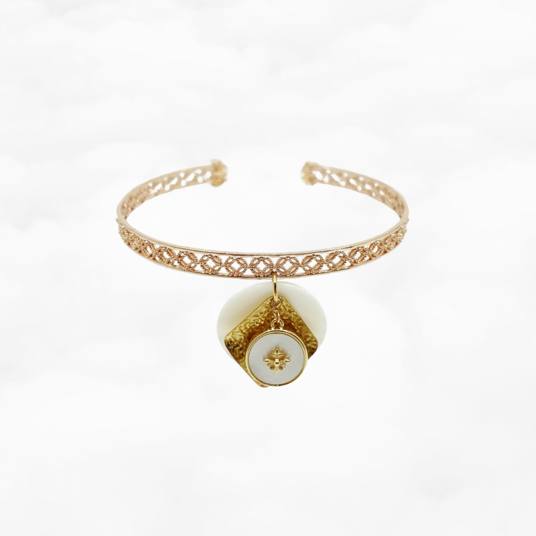 Memory of Ancient Kingdom Bangle Bracelet Gold - Yun Boutique