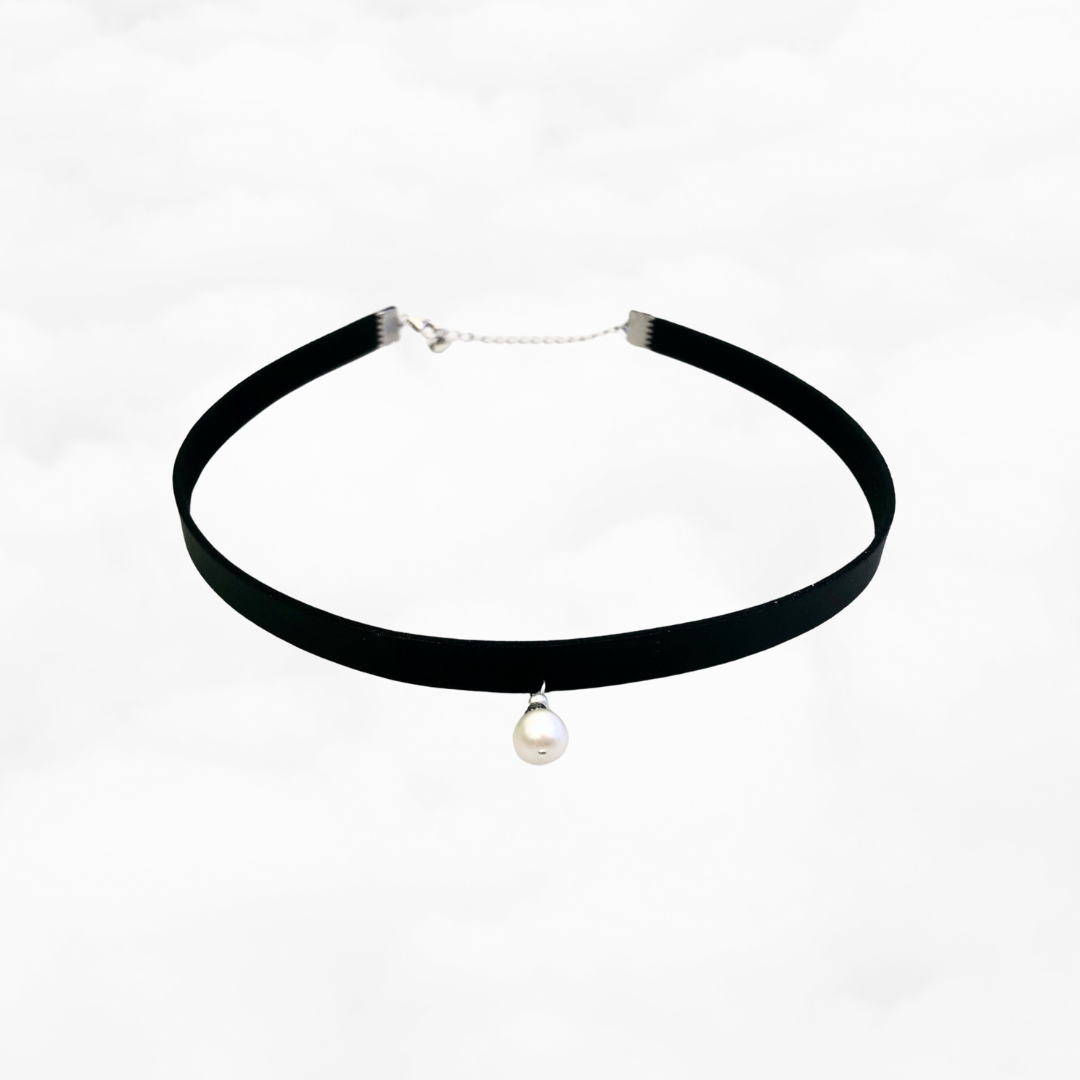 Black Suede and Leather Two Style Choker Necklace - Yun Boutique