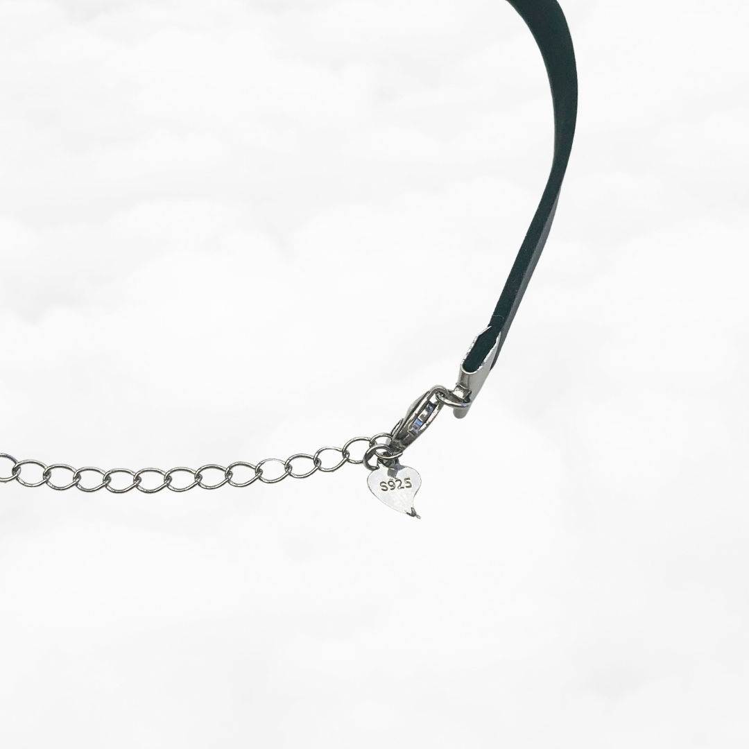 Black Suede and Leather Two Style Choker Necklace - Yun Boutique