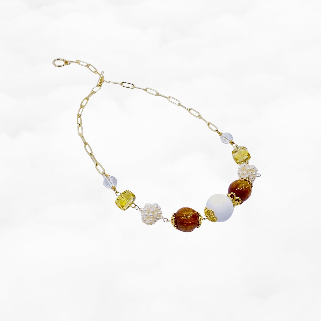 Autumn Gemstone Necklace - Yun Boutique