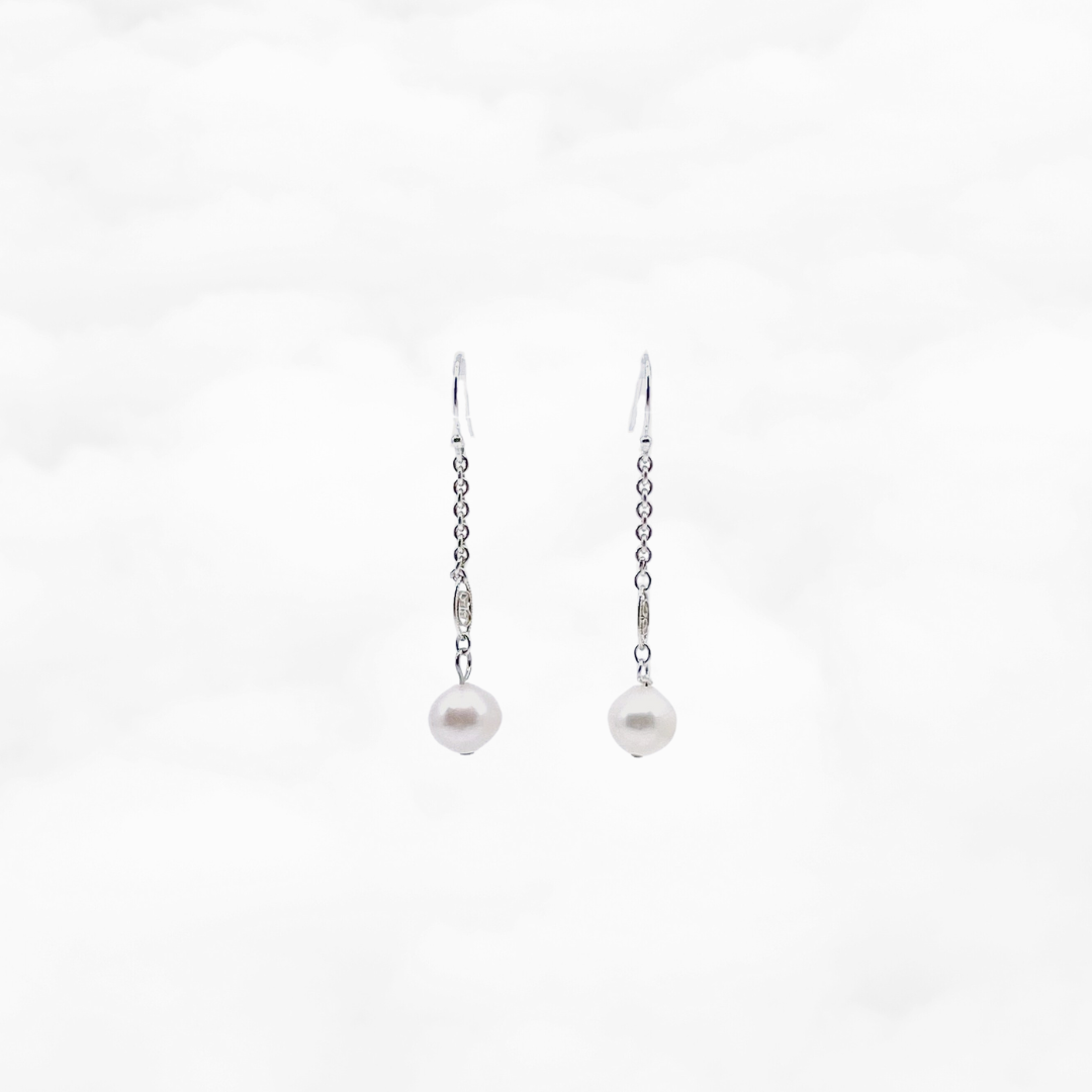 The Nine Filigree Pearl Earrings - Yun Boutique