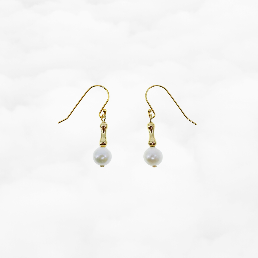 Bamboo Pearl Earrings - Yun Boutique