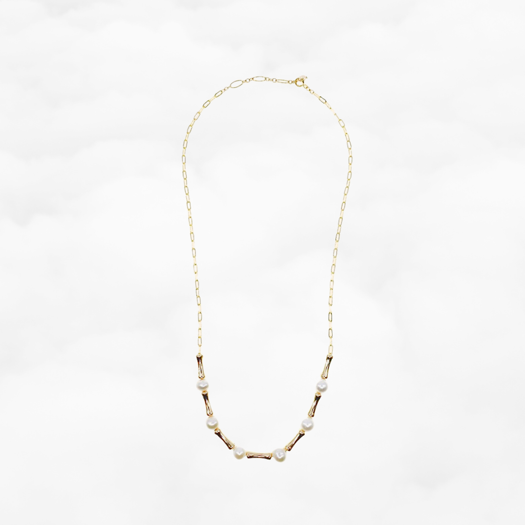 Bamboo Pearl Necklace - Yun Boutique