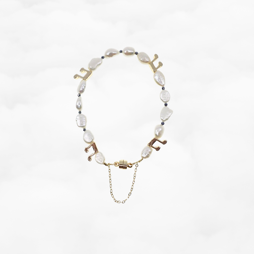 Baroque Pearl Music Notes Bracelet - Yun Boutique