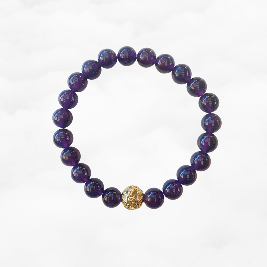 Beaded Amethyst Auspicious Clouds Bracelet - Yun Boutique