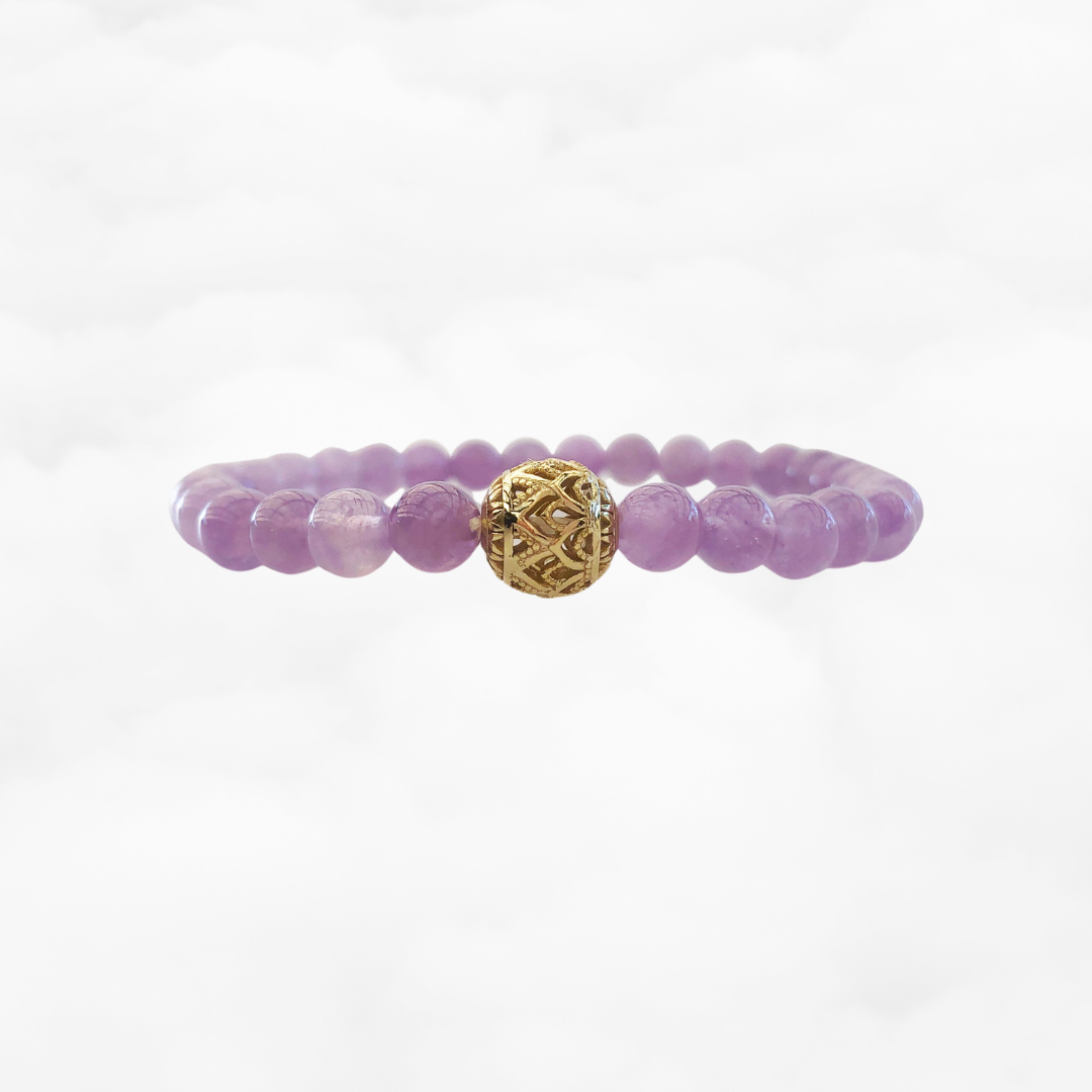 Beaded Amethyst Auspicious Clouds Bracelet - Yun Boutique