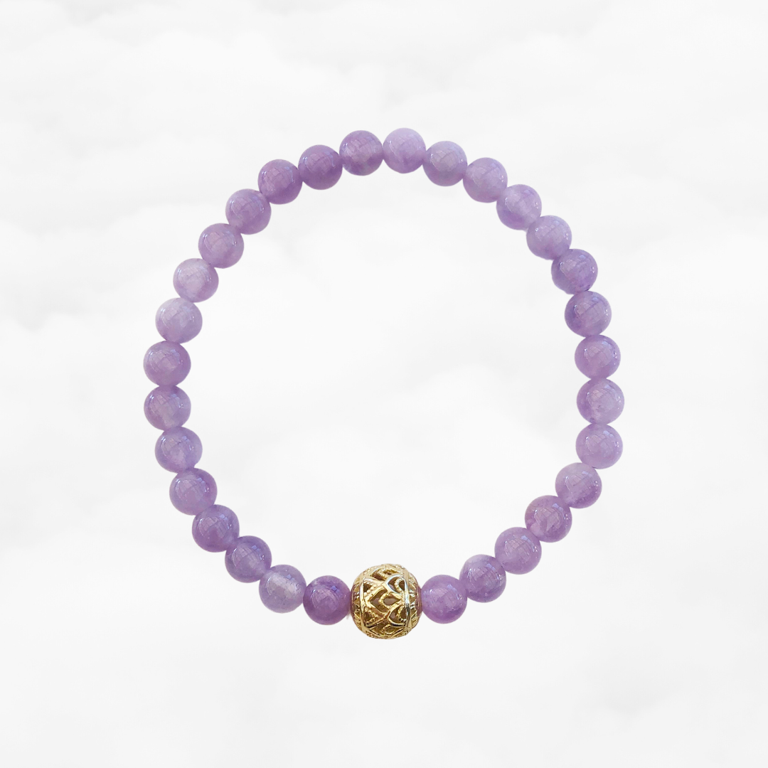 Beaded Amethyst Auspicious Clouds Bracelet - Yun Boutique