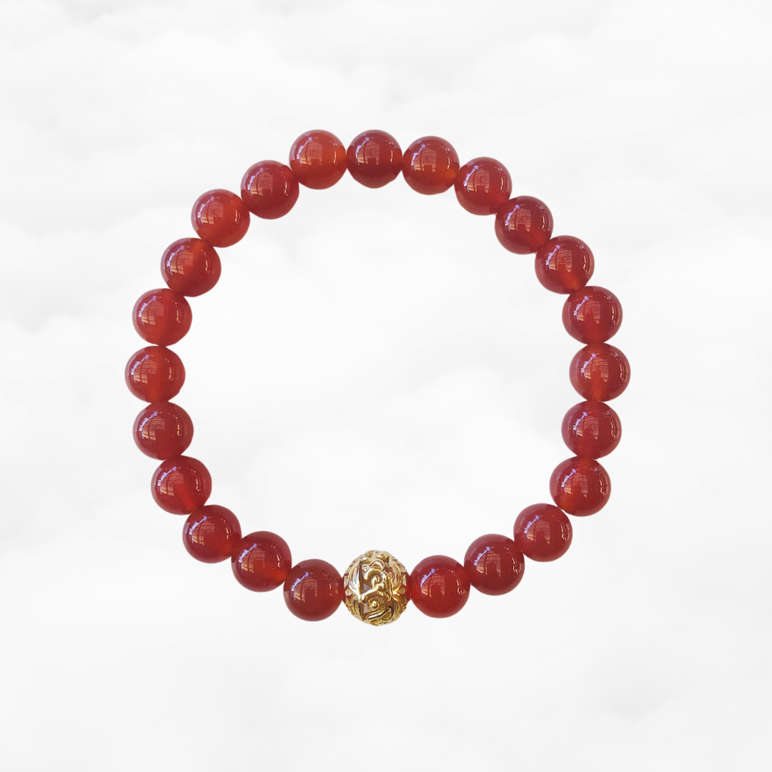 Beaded Carnelian Auspicious Cloud Bracelet - Yun Boutique