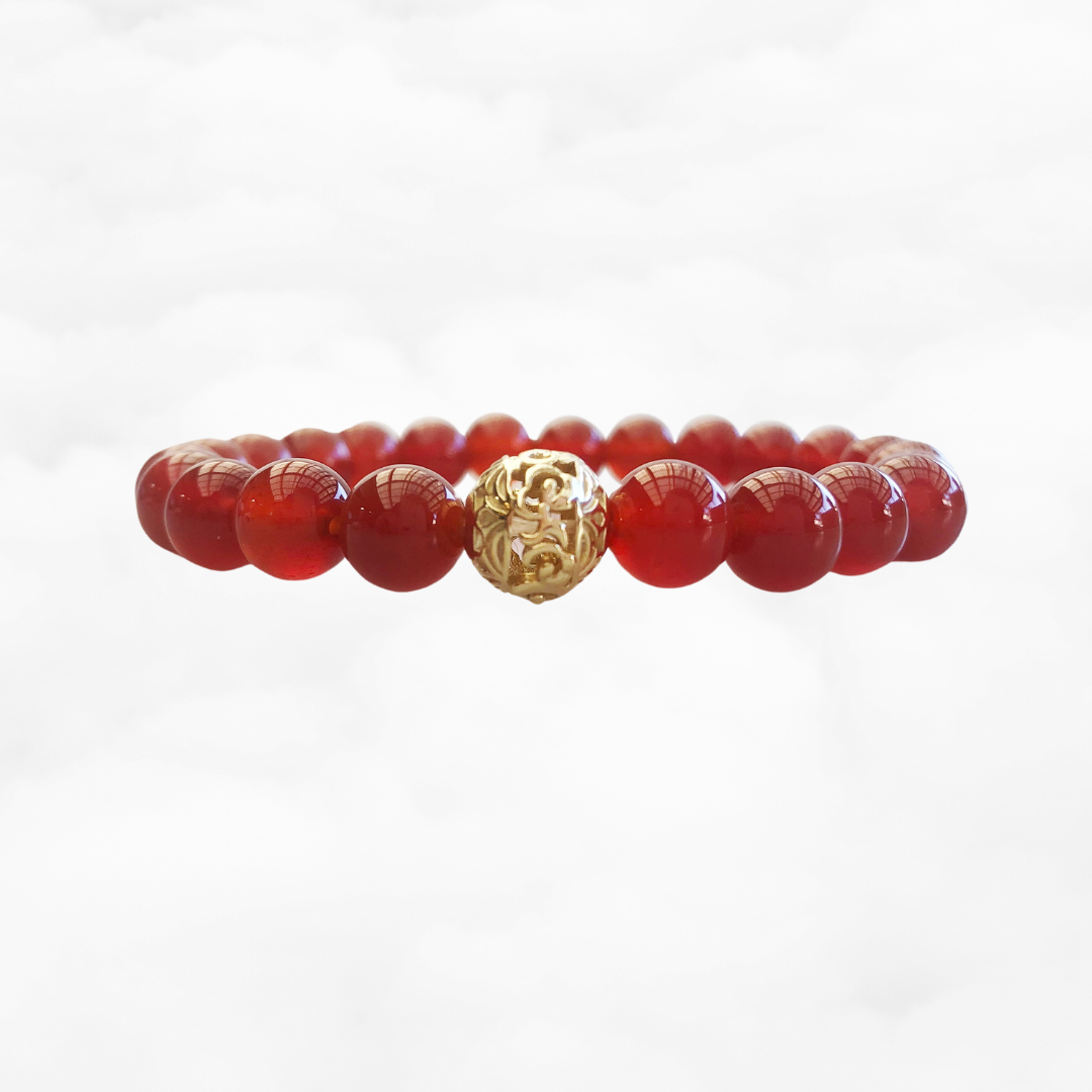 Beaded Carnelian Auspicious Cloud Bracelet - Yun Boutique