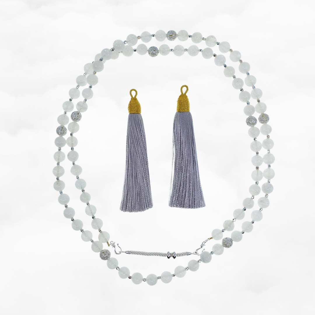 Return to Origin Multi-style Moonstone Beaded Necklace with Tassels - Yun Boutique