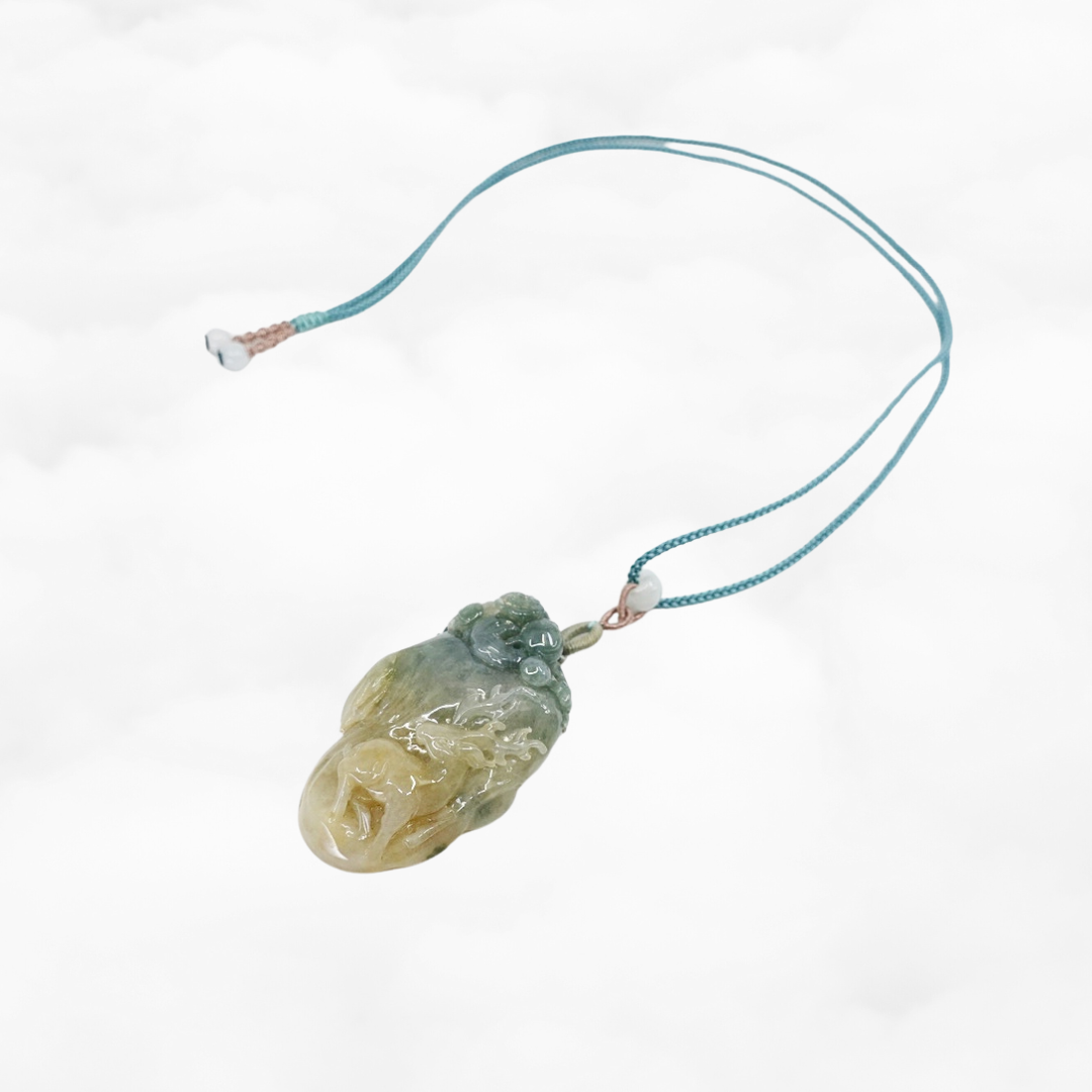 Divine Deer Jadeite Pendant Necklace - Yun Boutique