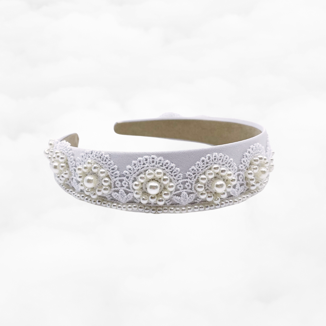 Pearl and Lace Bridal Headband