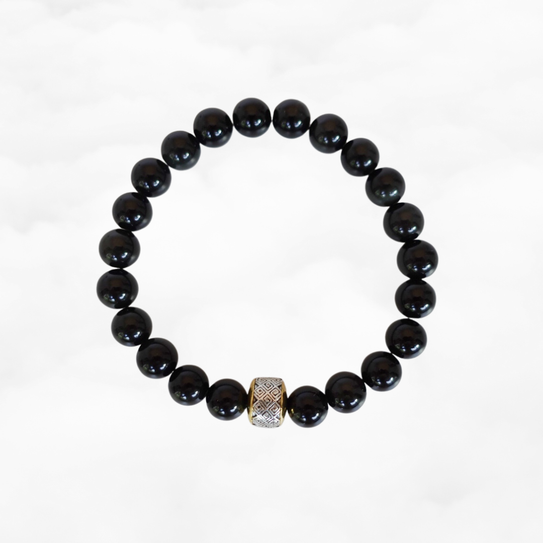 Auspicious Beaded Obsidian Bracelet - Yun Boutique