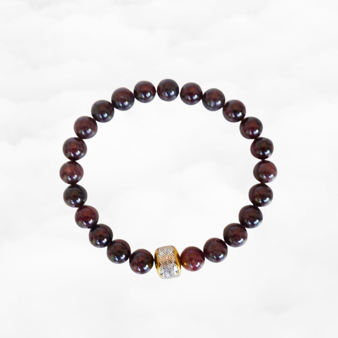 Auspicious Beaded Garnet Bracelet - Yun Boutique