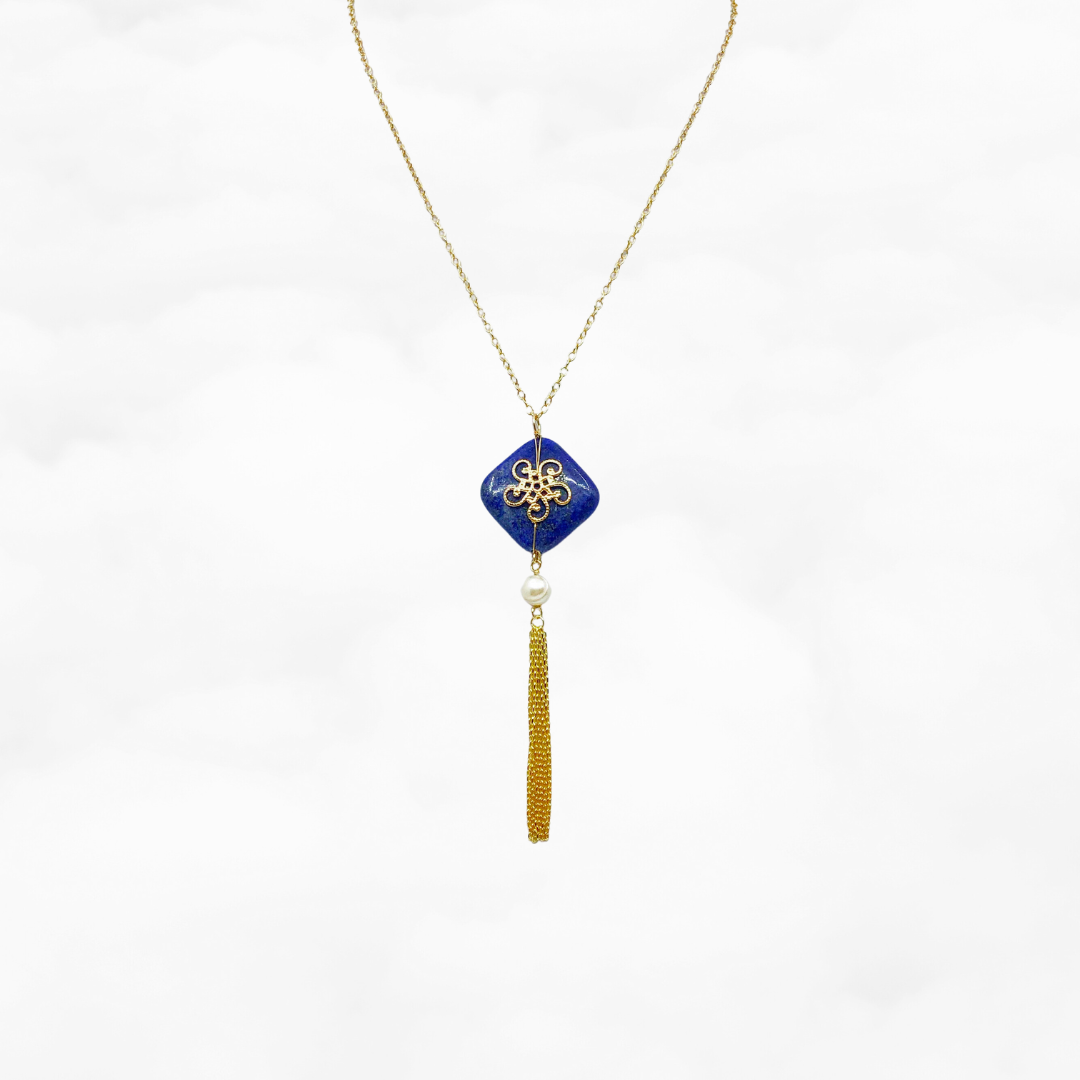 Auspicious Flower Tassel Necklace - Yun Boutique