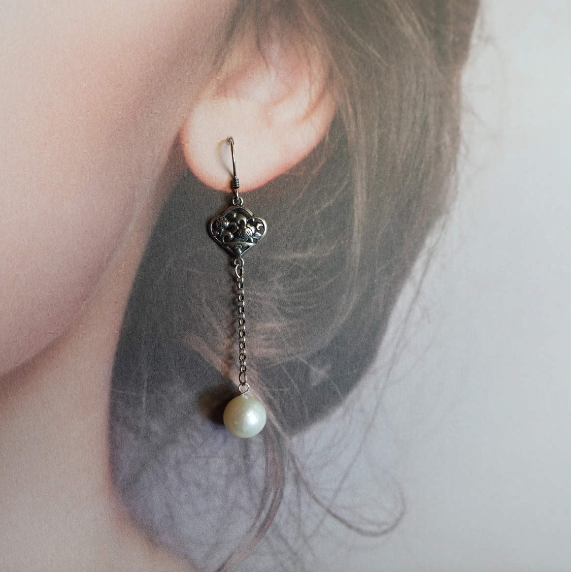 Orchid Flower Pearl Earrings - Yun Boutique