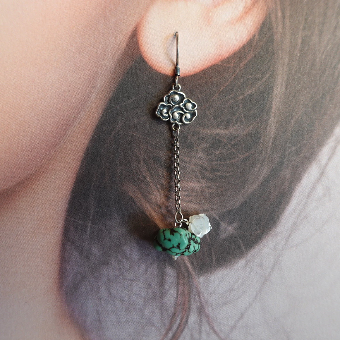 Auspicious Turquoise Earrings - Yun Boutique