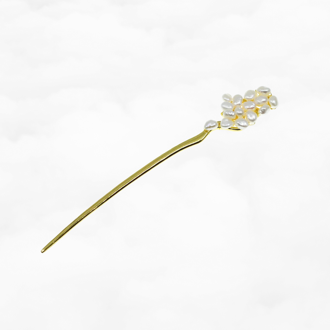 Auspicious Clouds Baroque Pearl Hairpin - Yun Boutique