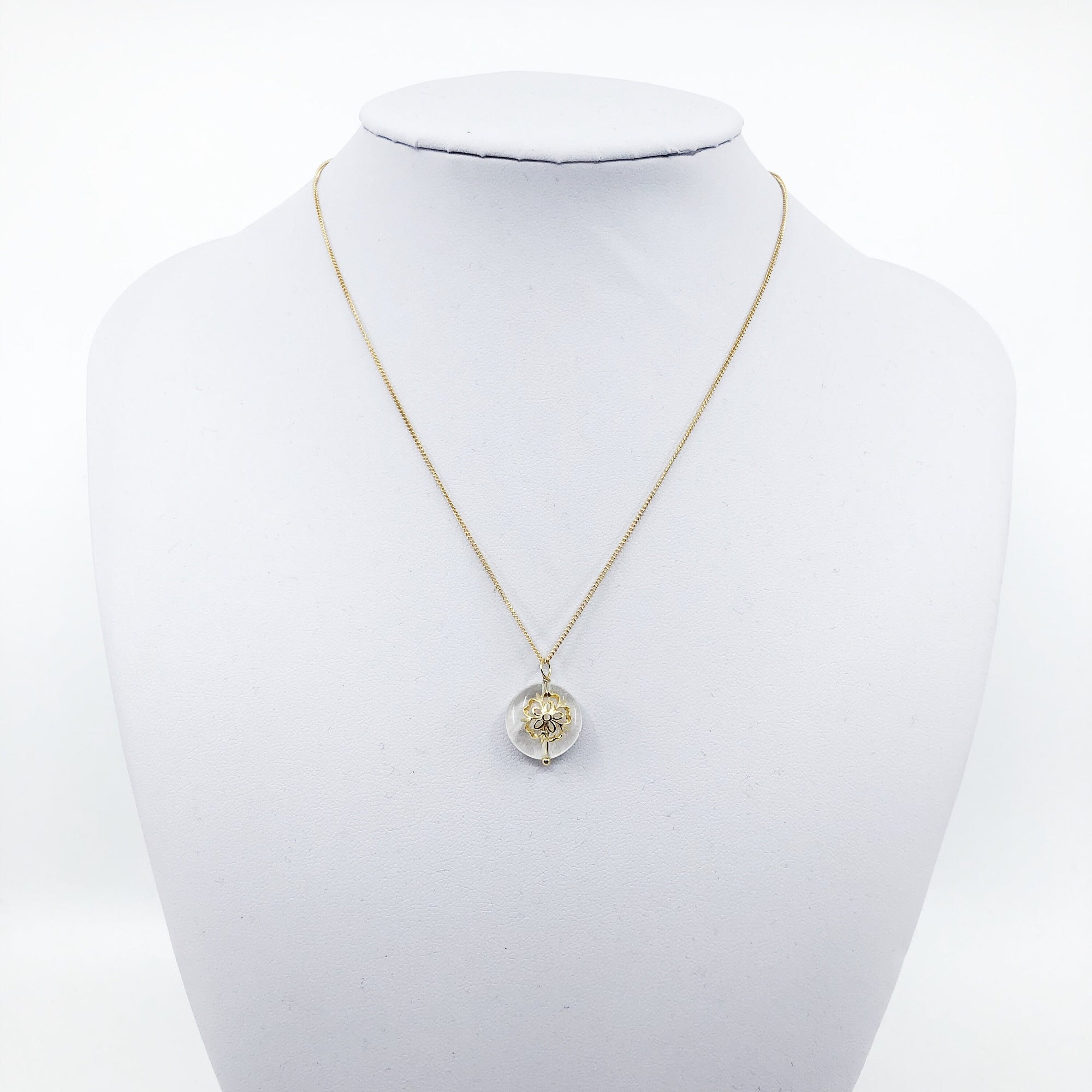 Gold Plum Blossom Tourmaline Necklace - Yun Boutique