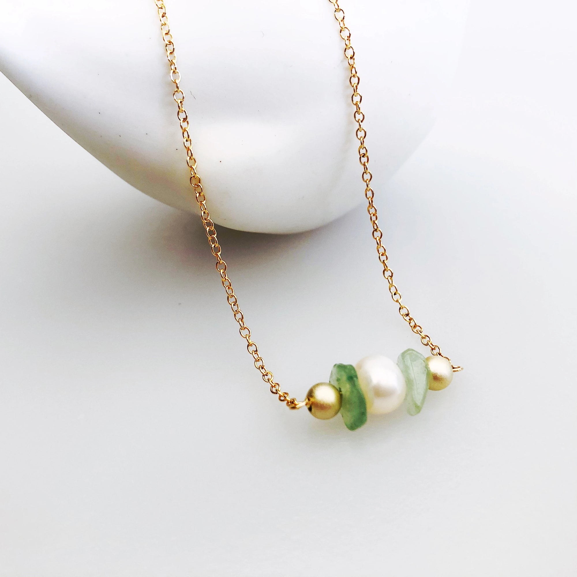 Jade and Pearl Necklace - Yun Boutique