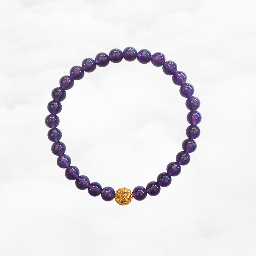 Auspicious Beaded Amethyst Bracelet - Yun Boutique