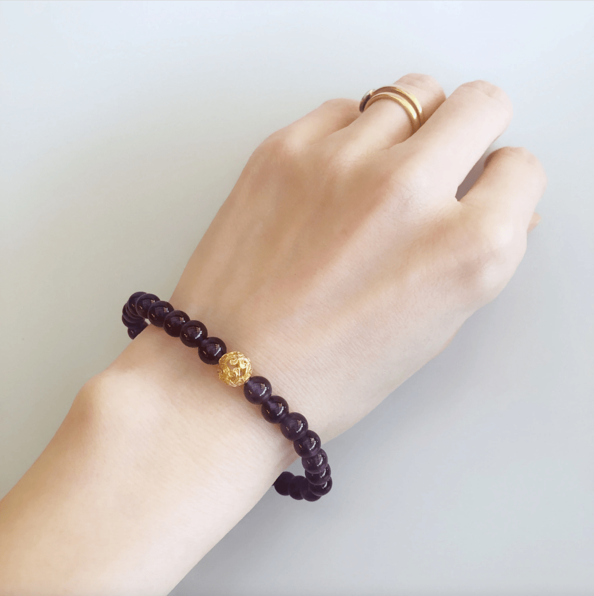 Auspicious Beaded Amethyst Bracelet - Yun Boutique