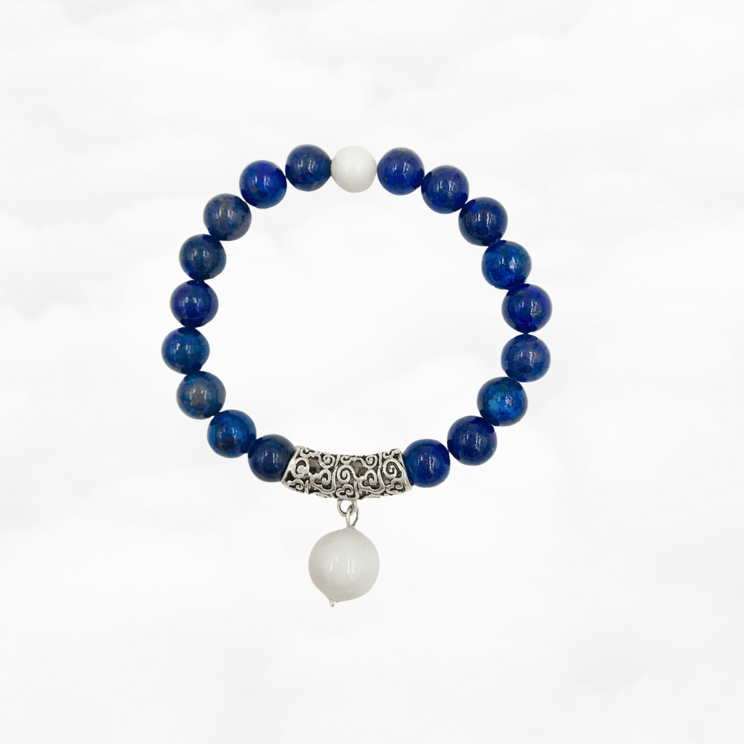 Beaded Auspicious Lapis Bracelet 10mm - Yun Boutique