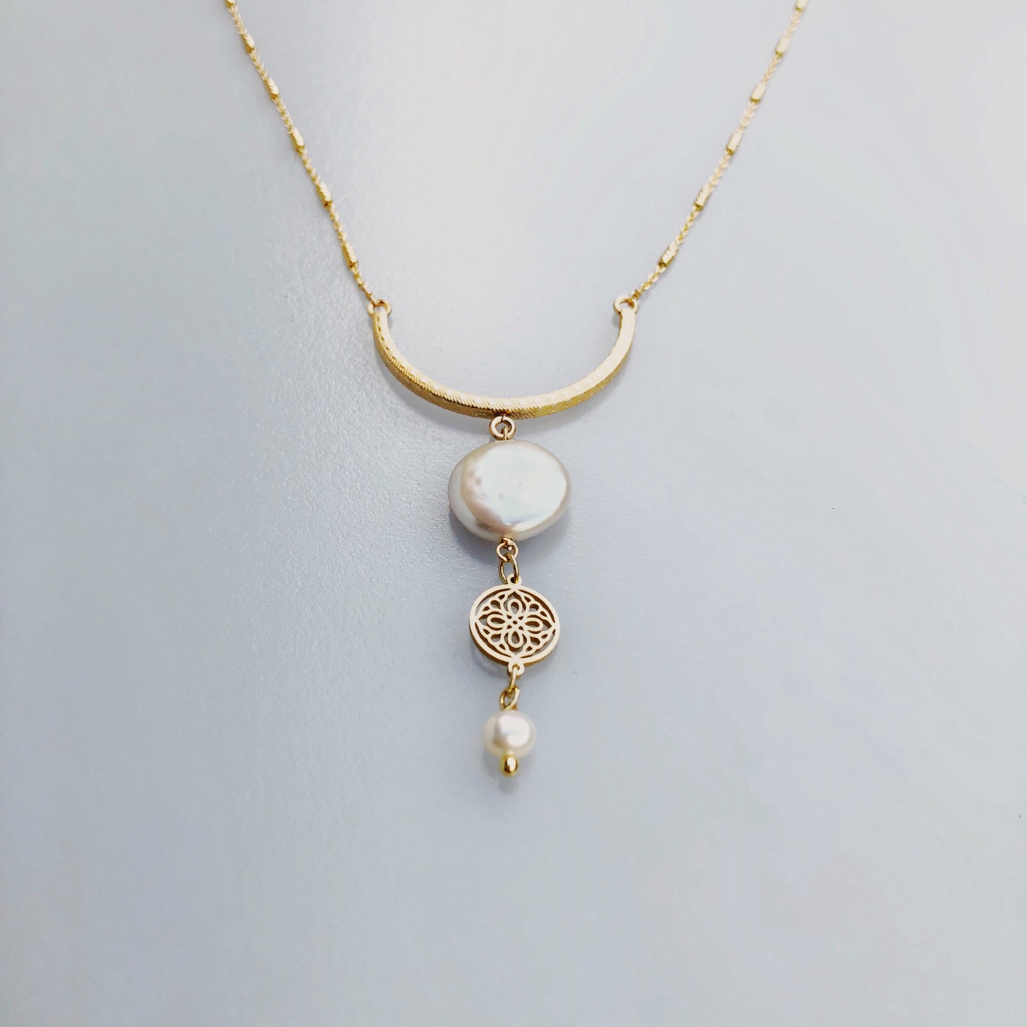 Gold Moon Goddess Necklace