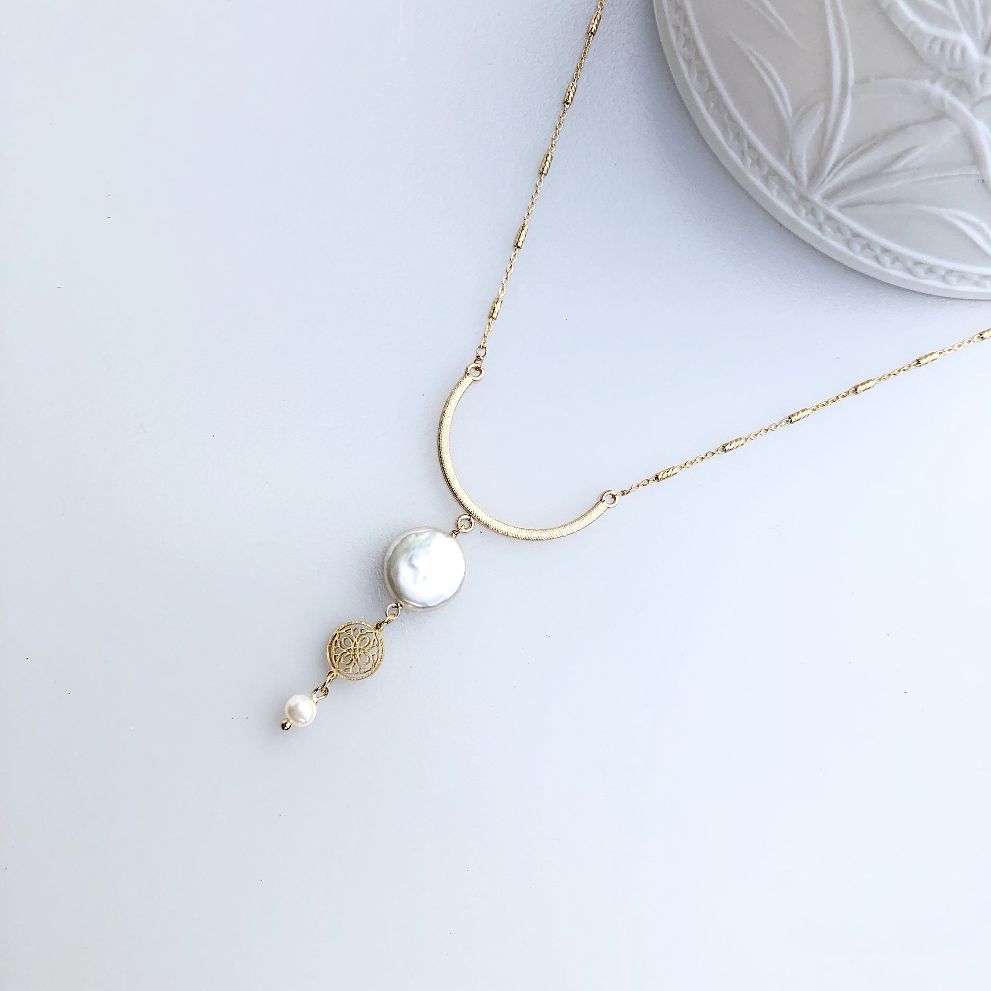 Gold Moon Goddess Necklace