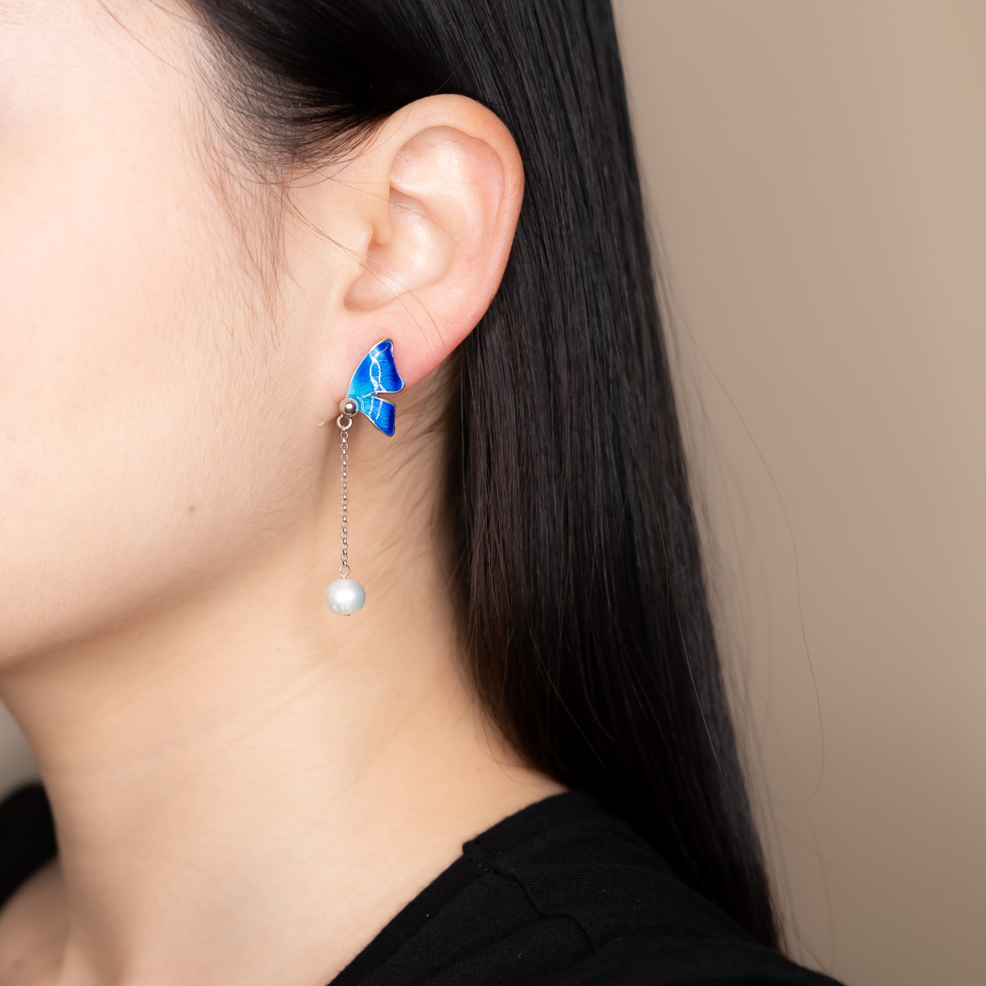 Enamel Butterfly Lovers Earrings - Yun Boutique