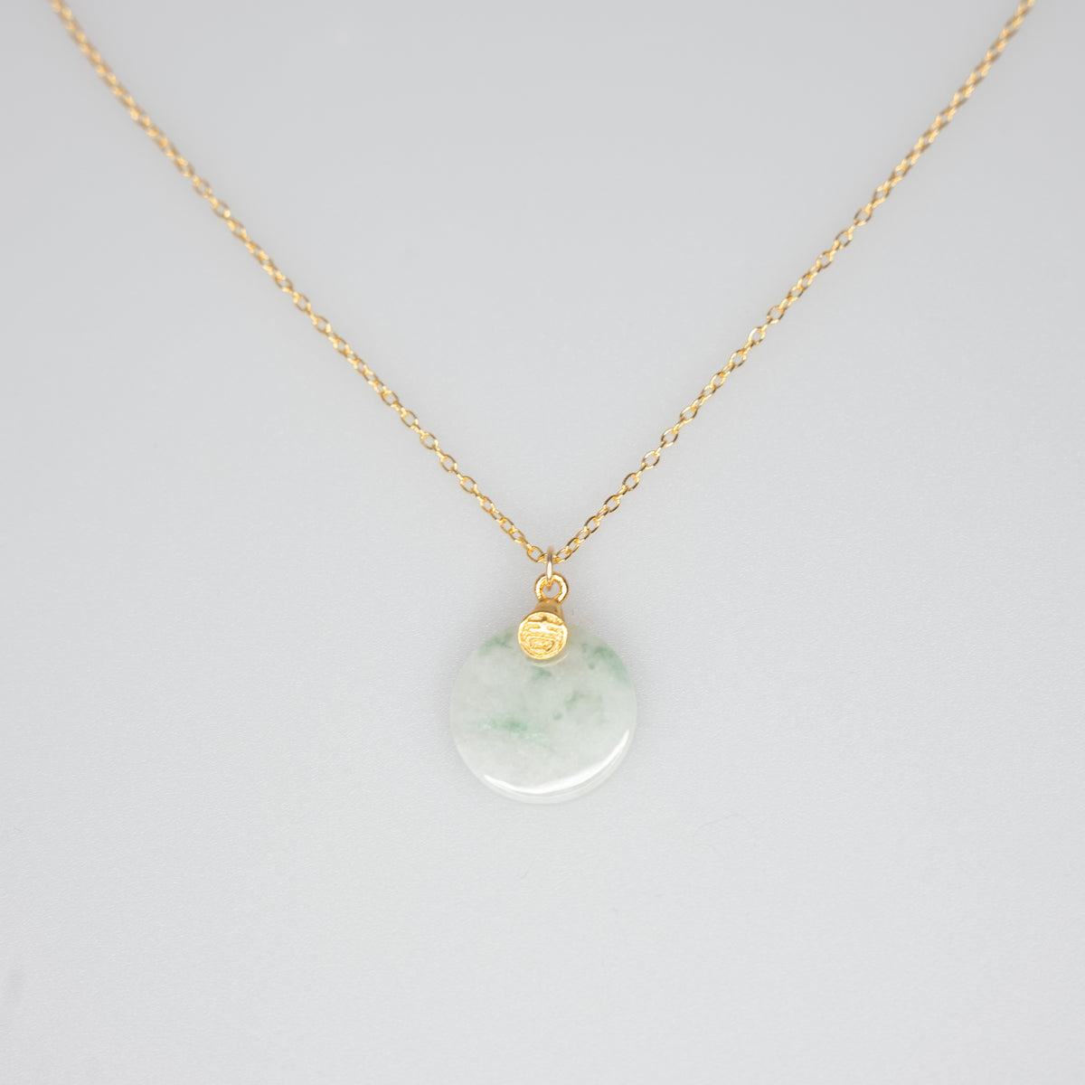 Mint Green Jadeite Disc Necklace