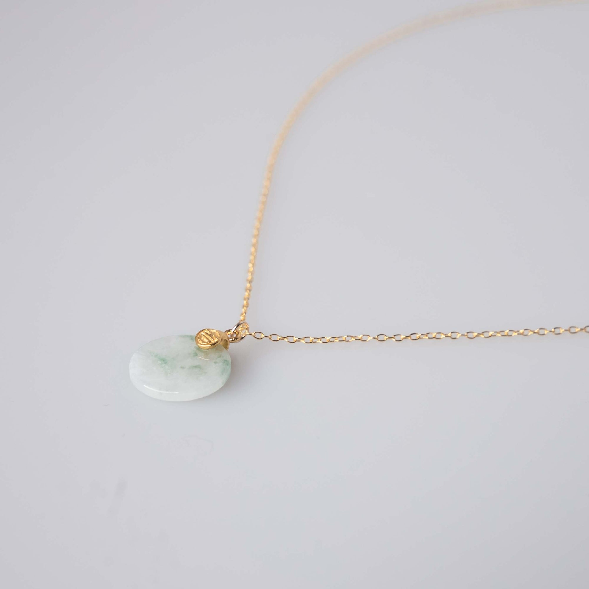 Mint Green Jadeite Disc Necklace