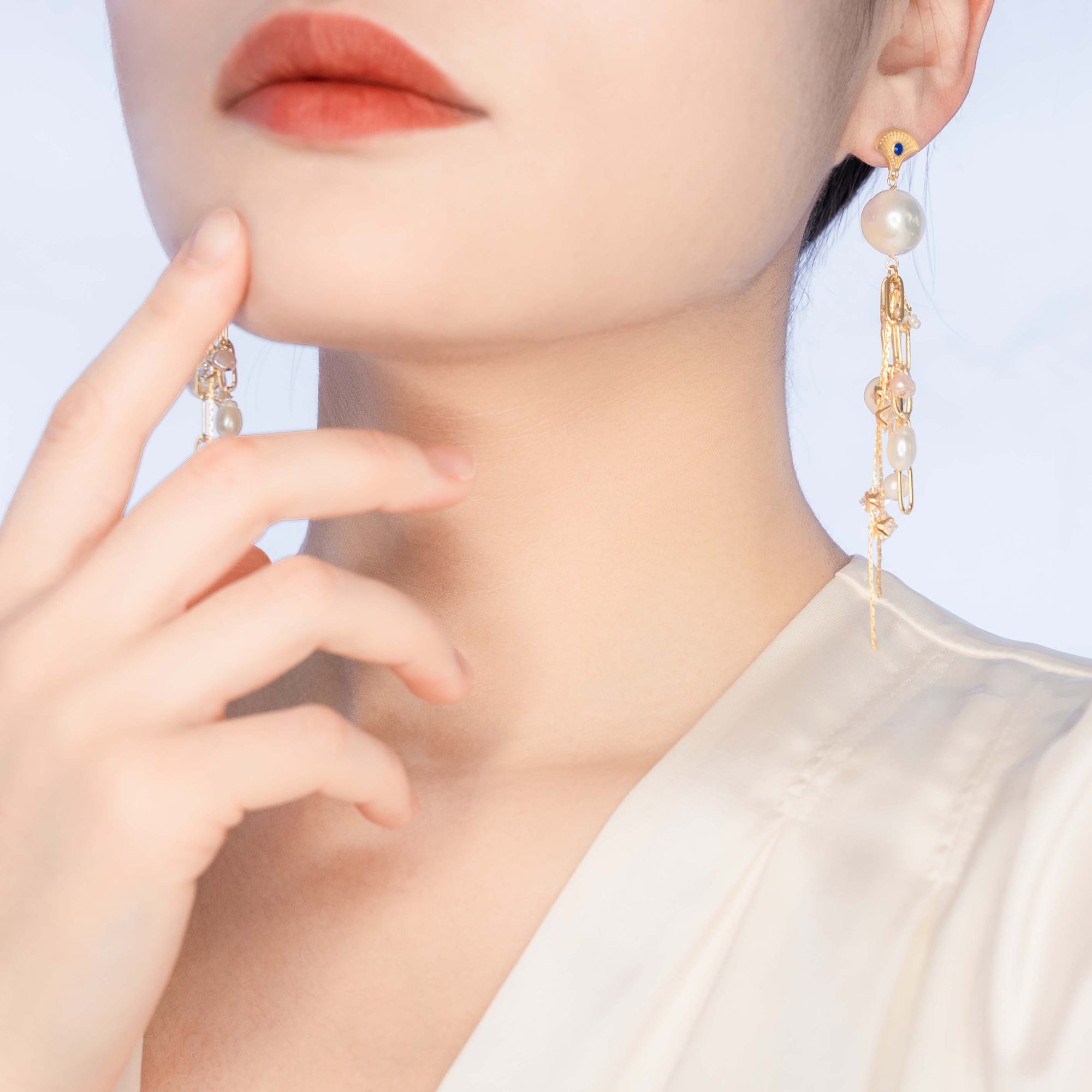 Baroque Pearl Tassel Statement Earrings - Yun Boutique