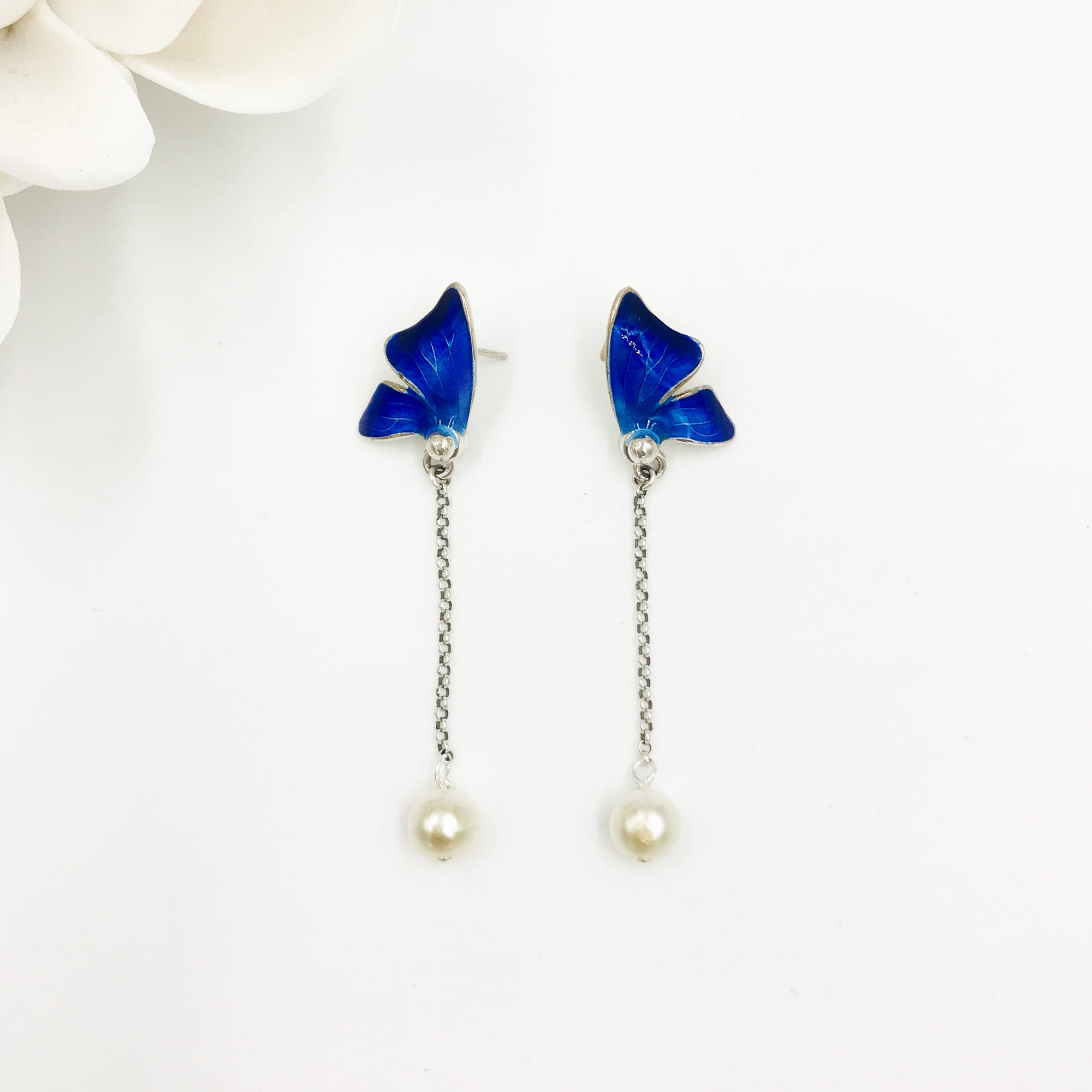 Enamel Butterfly Lovers Earrings - Yun Boutique