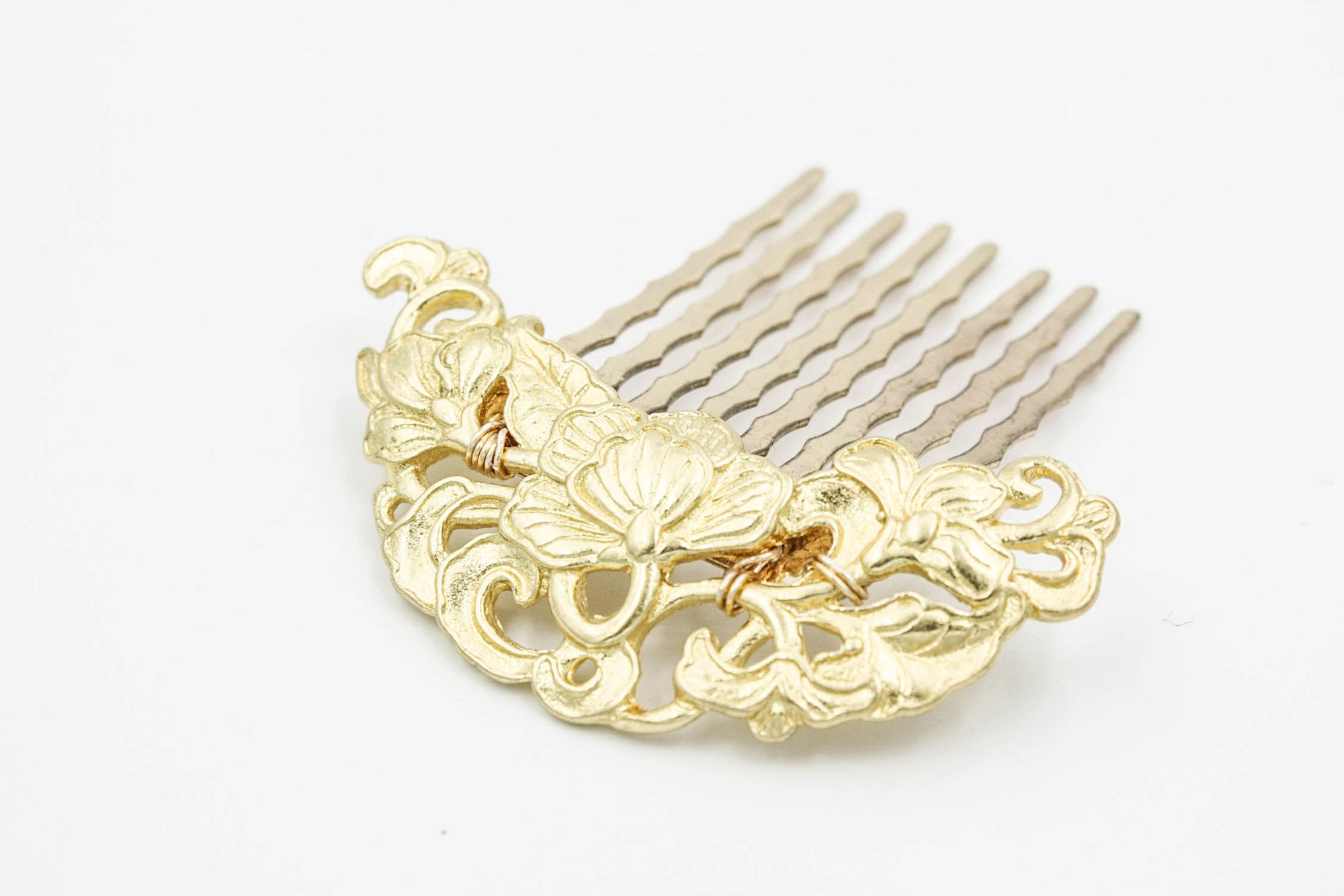 Tree Peony Hair Comb Gold - Yun Boutique