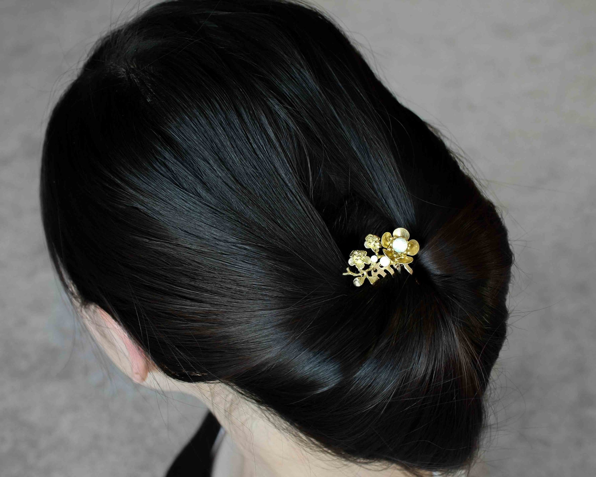 Gold Plum Blossom Hair Combs