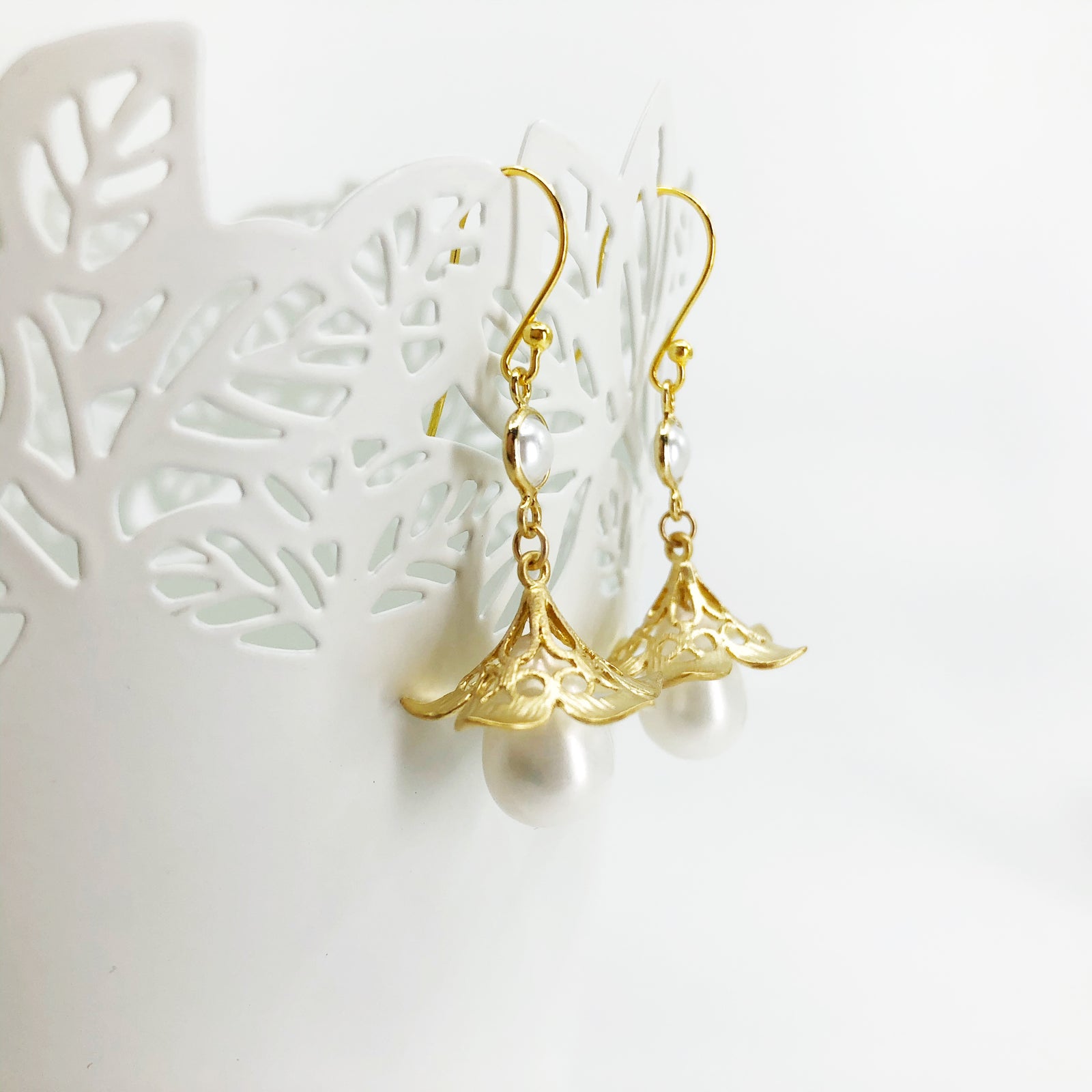 Gold Trumpet Earrings - Yun Boutique